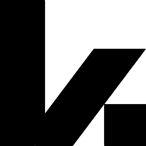 Logo van Kameraad, typografisch ontwerp in zwart-wit